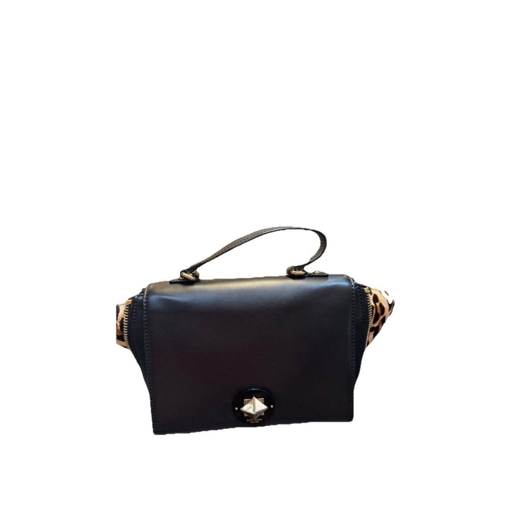 Kate Spade New York Varick Street Abbie Satchel Crossbody Leather Leopard Print - Picture 3 of 16